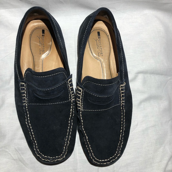 rockport navy blue shoes